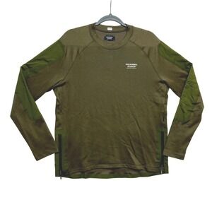 Pas Normal Studios Shirt Mens Medium Green Long Sleeve Cycling Club Zip Pockets